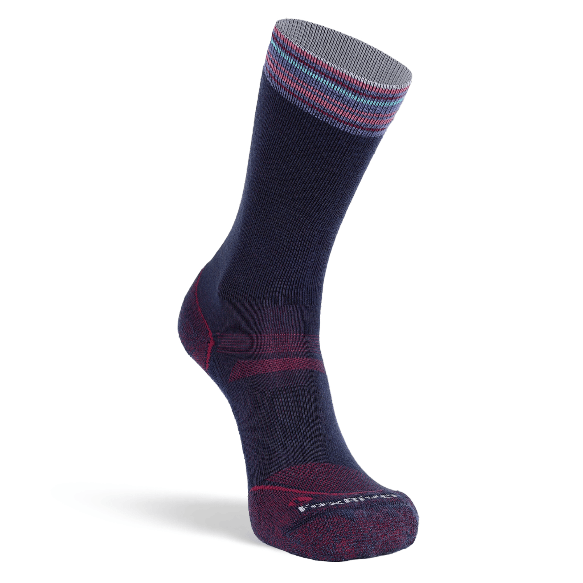 Fox River Womens Stripe Medium Weight Crew Hiking Socks  -  Medium / Navy