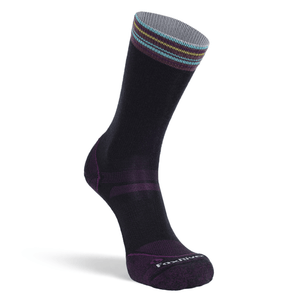Fox River Womens Stripe Medium Weight Crew Hiking Socks  -  Small / Black