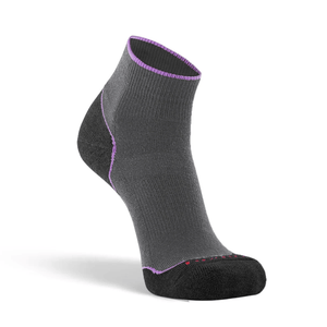 Fox River Womens Basecamp 2.0 Lightweight Quarter Crew Socks  -  Medium / Gray/Charcoal