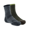 Fox River Kids Base Camp 2.0 Lightweight Crew Hiking 2-Pack Socks  -  X-Small / Grey/Green