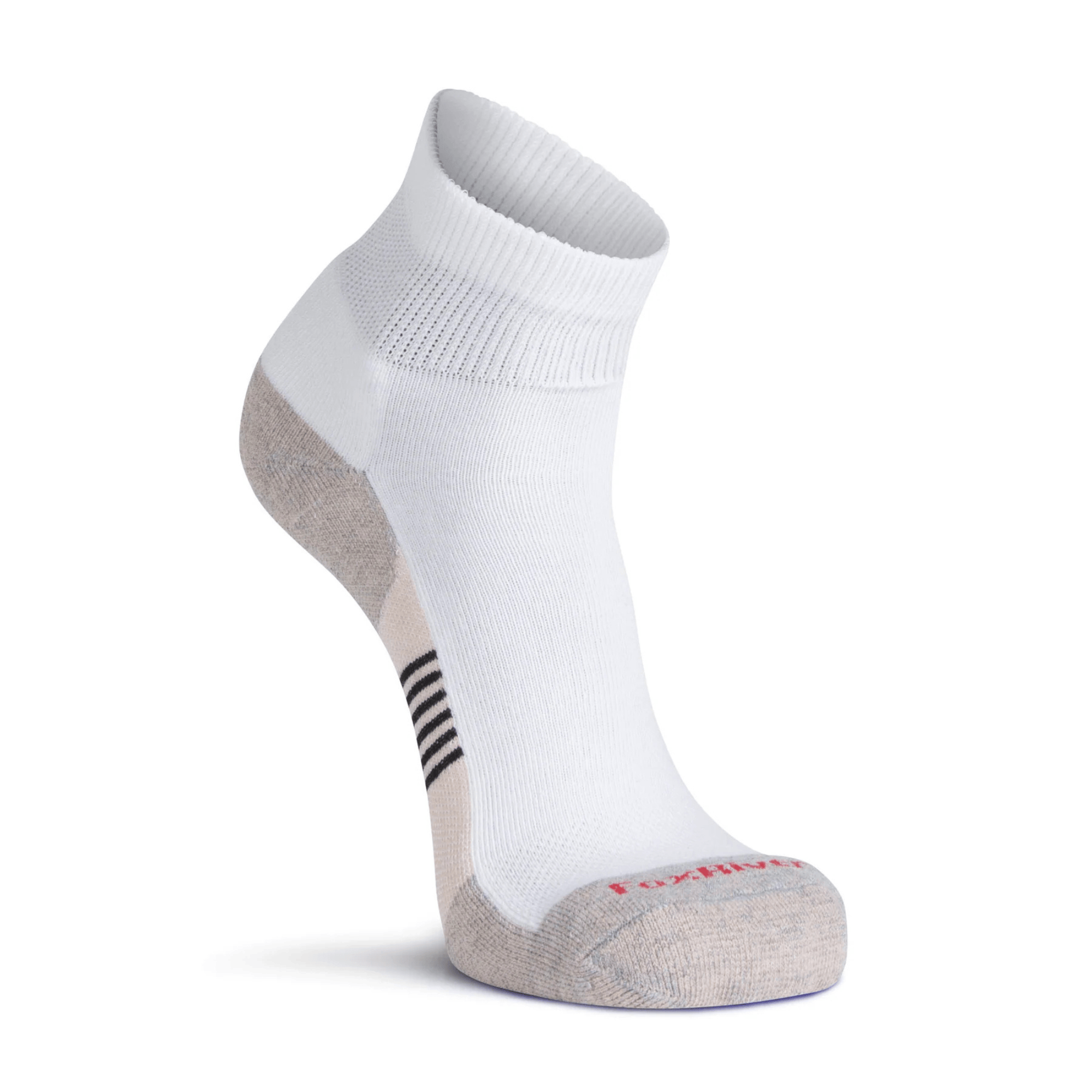 Fox River Her Diabetic Plus Lightweight Quarter Socks  -  Medium / White/Grey