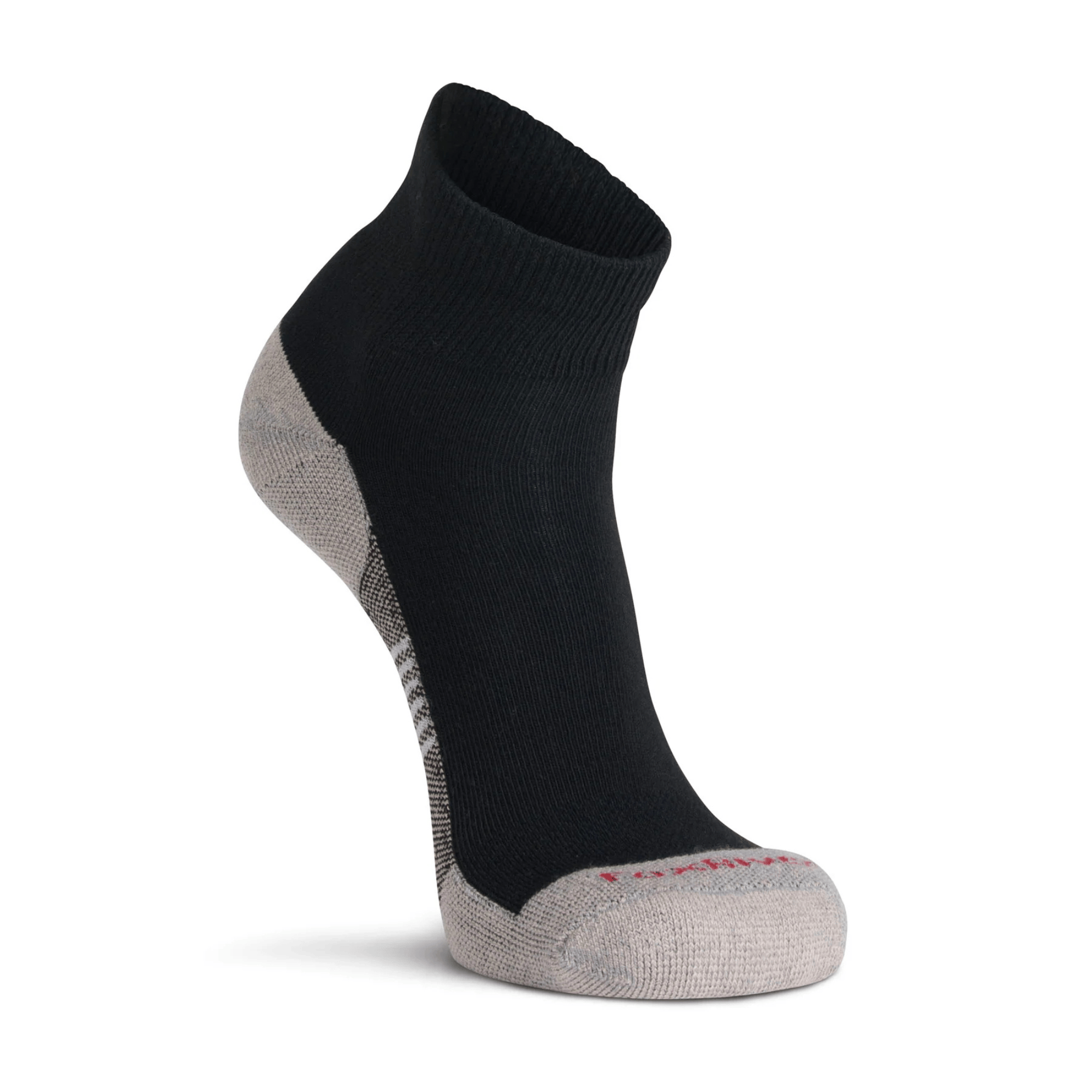 Fox River Her Diabetic Plus Lightweight Quarter Socks  -  Medium / Black/Grey