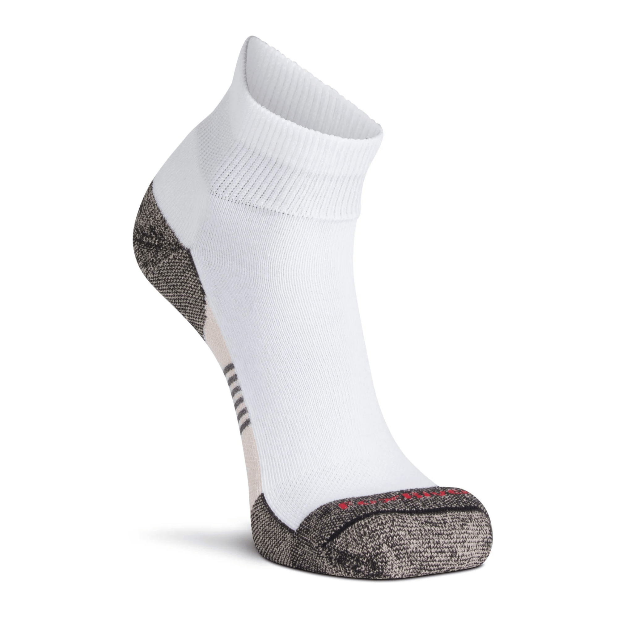 Fox River Diabetic Plus Lightweight Quarter Socks  -  Medium / White/Black