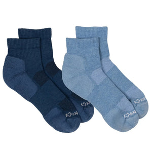 Fox River Womens Anywear Essential Lightweight Quarter 2-Pack Socks  -  Medium / Ink/Ice