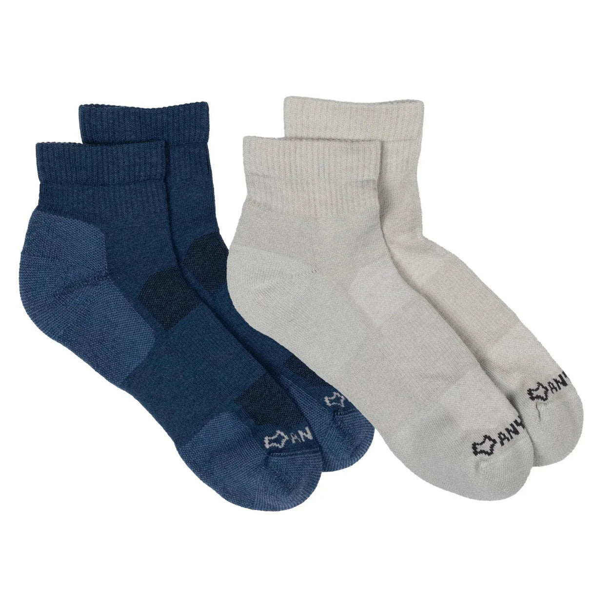 Fox River Anywear Essential Lightweight Quarter 2-Pack Socks  -  Large / Ink/Moss