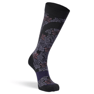 Fox River Womens Flower Power Ultra-Lightweight OTC Ski and Snowboard Socks  -  Small / Lavender