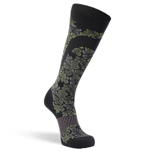 Fox River Womens Flower Power Ultra-Lightweight OTC Ski and Snowboard Socks  -  Medium / Fresh Lime