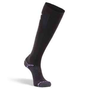 Fox River Womens Chamonix Lightweight OTC Ski and Snowboard Socks  -  Small / Charcoal/Lavender