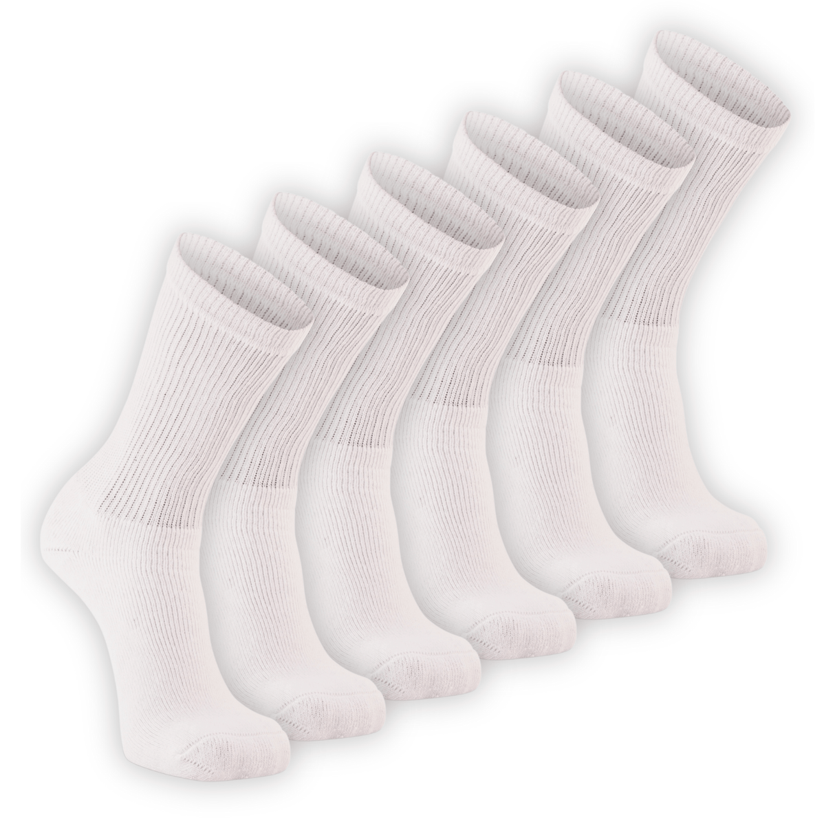 Fox River Rugged Crew Medium Weight Crew 6-Pack Socks  -  Medium / White