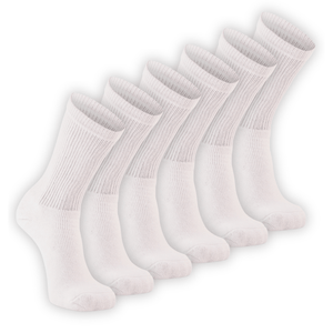 Fox River Rugged Crew Medium Weight Crew 6-Pack Socks  -  Medium / White