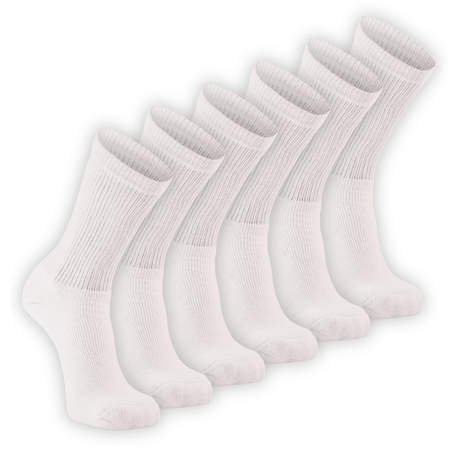 Fox River Rugged Crew Medium Weight Crew 6-Pack Socks  -  Medium / White