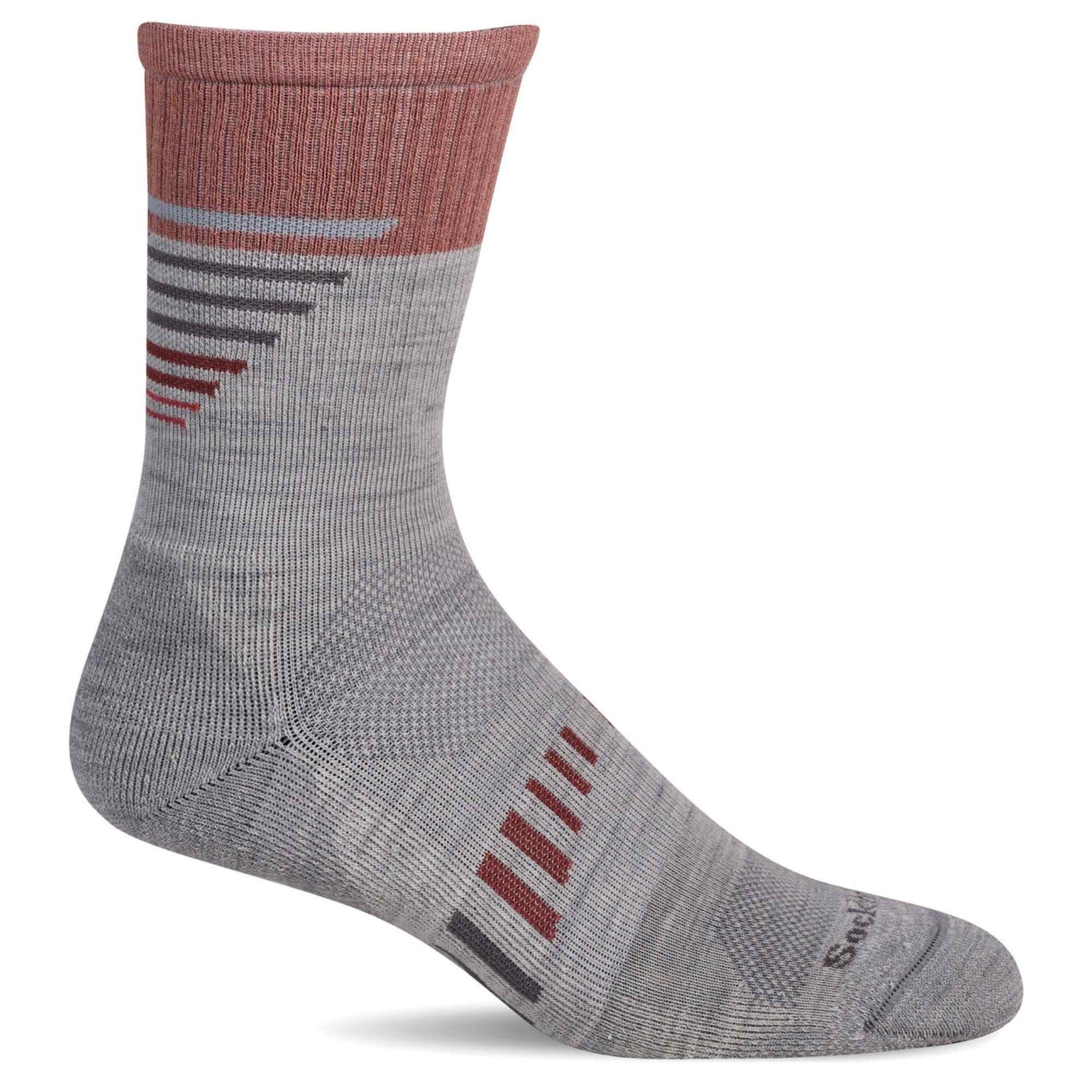 Sockwell Womens Ascend II Moderate Compression Crew Socks  -  Small/Medium / Ash