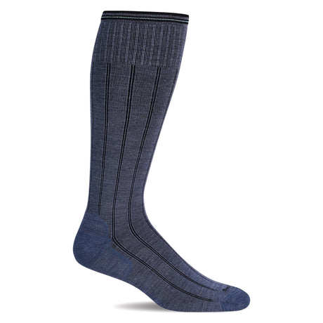 Sockwell Mens High Rise Rib Moderate Compression Socks  -  Medium/Large / Denim