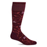 Sockwell Womens Full Sun Wide Calf Fit Moderate Compression Socks  -  Small/Medium / Cranberry