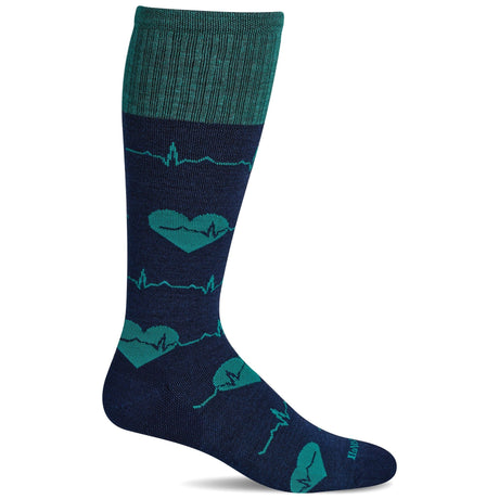 Sockwell Womens Heartbeat Moderate Compression Socks  -  Small/Medium / Navy