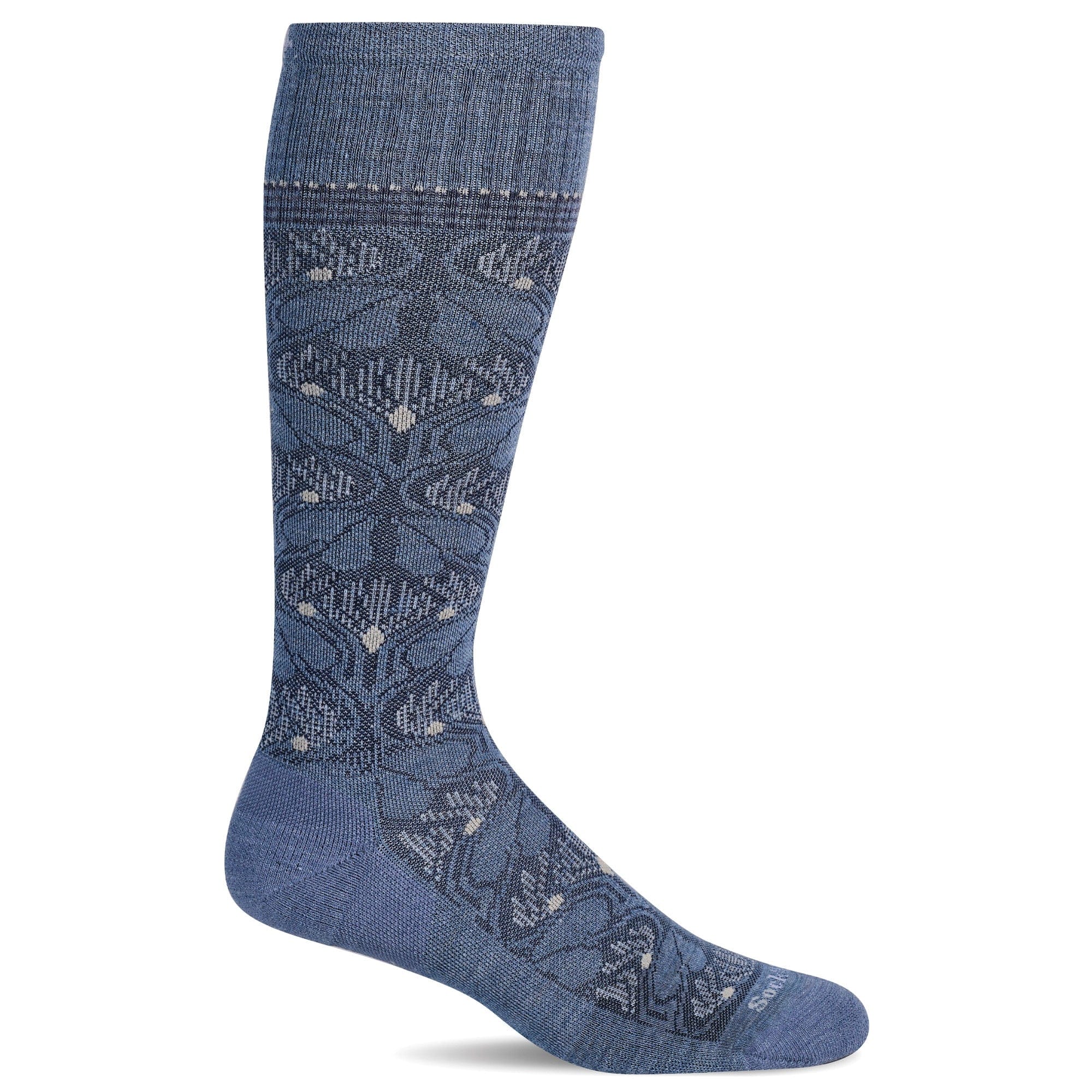 Sockwell Womens Floral Tapestry Moderate Compression Socks  -  Small/Medium / Bluestone