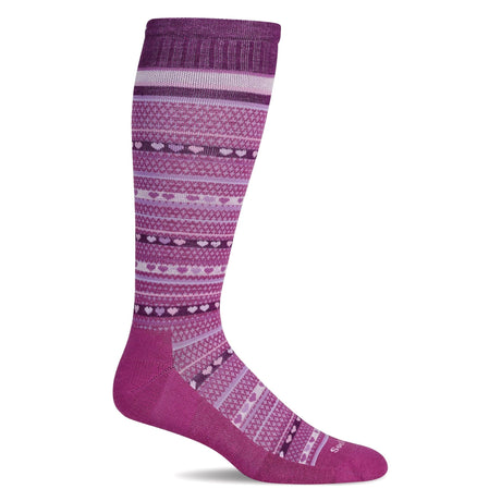 Sockwell Womens Heartlink Firm Compression Socks  -  Small/Medium / Raspberry