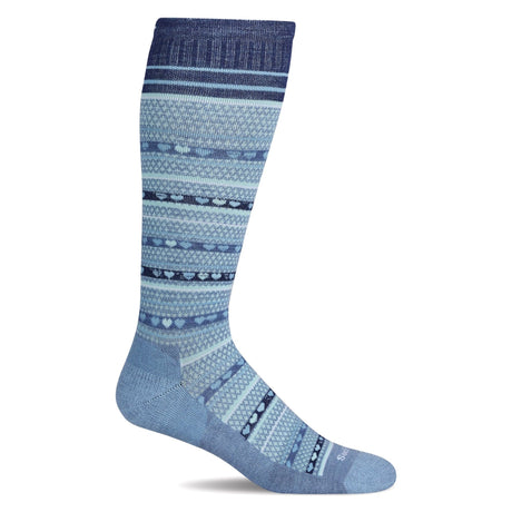 Sockwell Womens Heartlink Firm Compression Socks  -  Small/Medium / Cornflower