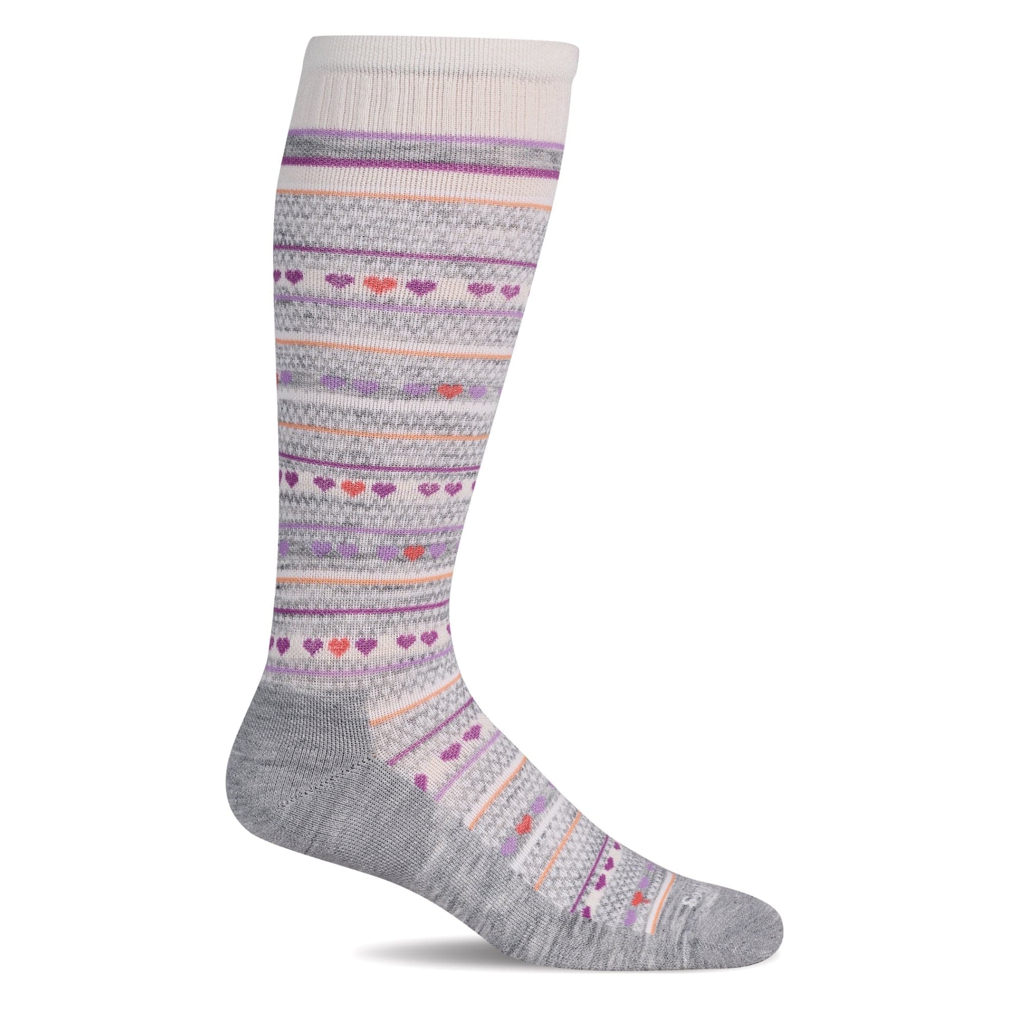 Sockwell Womens Heartlink Firm Compression Socks  -  Small/Medium / Light Grey