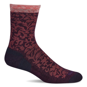 Sockwell Womens Plantar Cush Crew Firm Compression Socks  -  Small/Medium / Blackberry