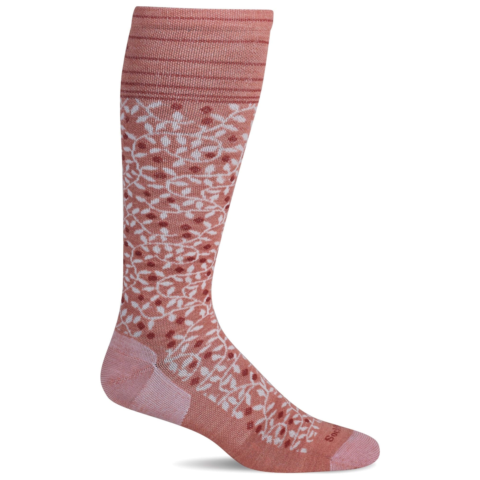 Sockwell Womens New Leaf Firm Compression Socks  -  Small/Medium / Pink Clay