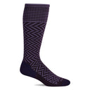 Sockwell Womens Chevron Moderate Compression Socks  -  Small/Medium / Blackberry