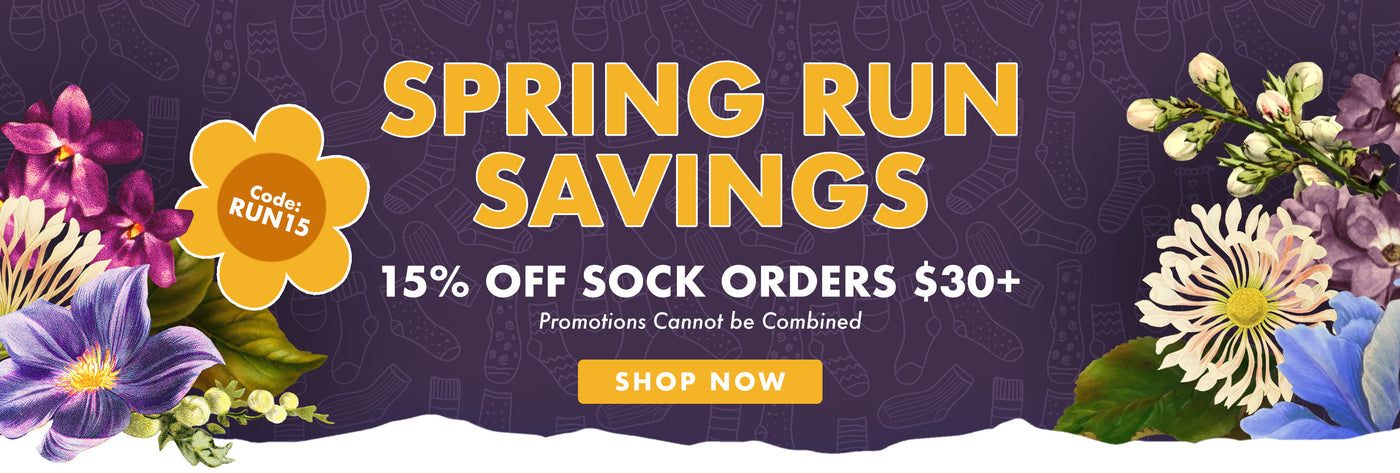 Spring Run Savings 15% Off Sock Orders $30+ code RUN15