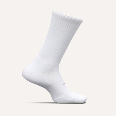 Feetures High Performance Max Cushion Crew Socks  -  Medium / White