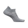 Feetures High Performance Ultra Light No Show Tab Socks  -  Small / Light Gray