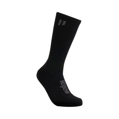 Hollow Alpaca Medium Weight Crew Socks  -  Medium / Black