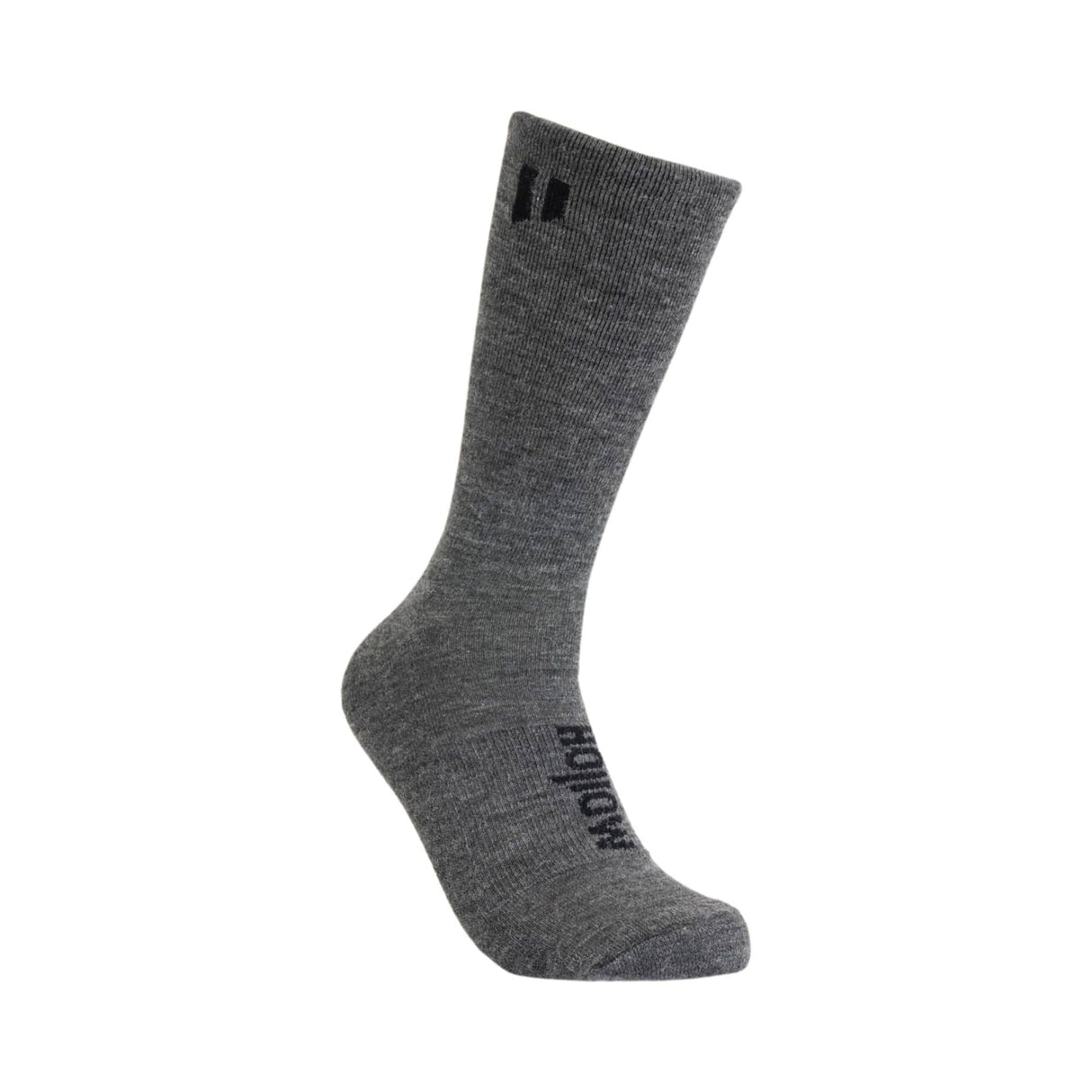 Hollow Alpaca Medium Weight Crew Socks  -  Medium / Grey