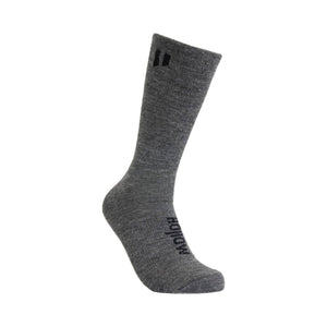 Hollow Alpaca Medium Weight Crew Socks  -  Medium / Grey