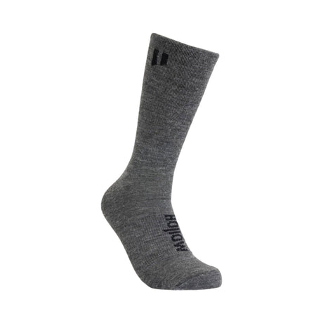 Hollow Alpaca Medium Weight Crew Socks  -  Medium / Grey