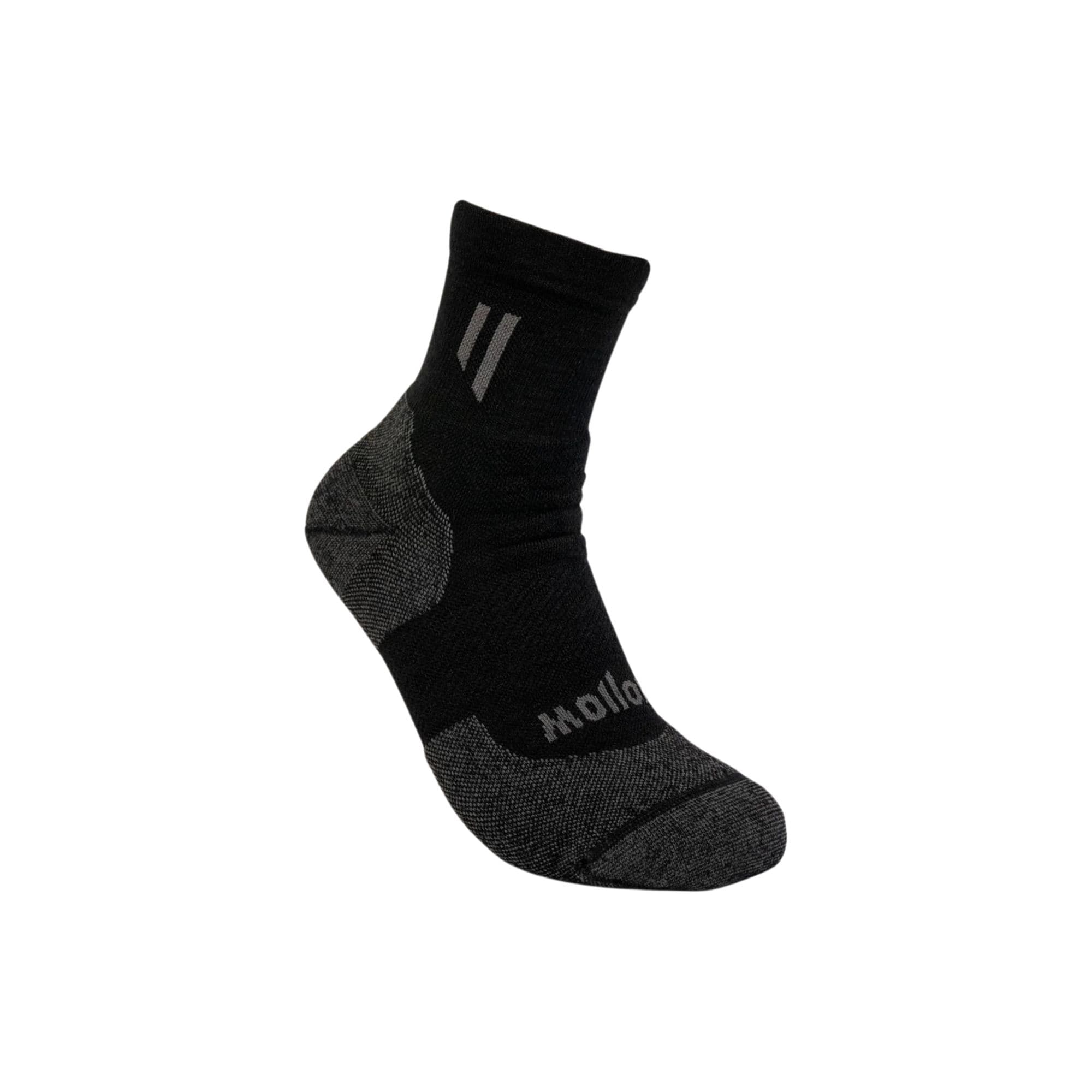 Hollow Alpaca Light Weight Run Ankle Socks  -  Medium / Black