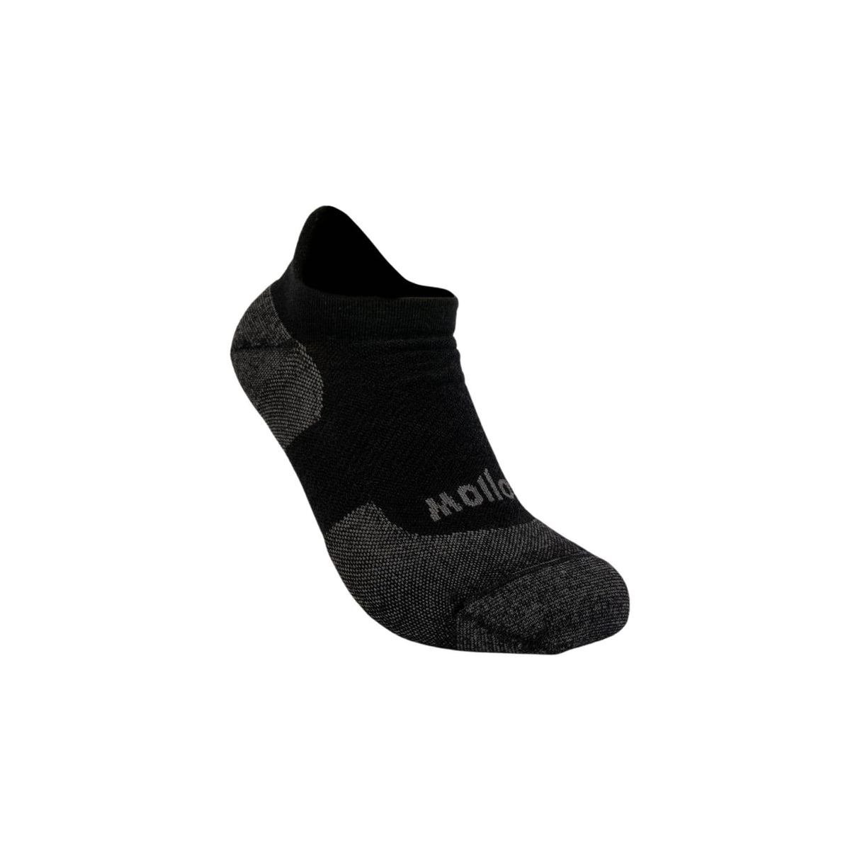 Hollow Alpaca Light Weight Run No-Show Socks  -  Medium / Black