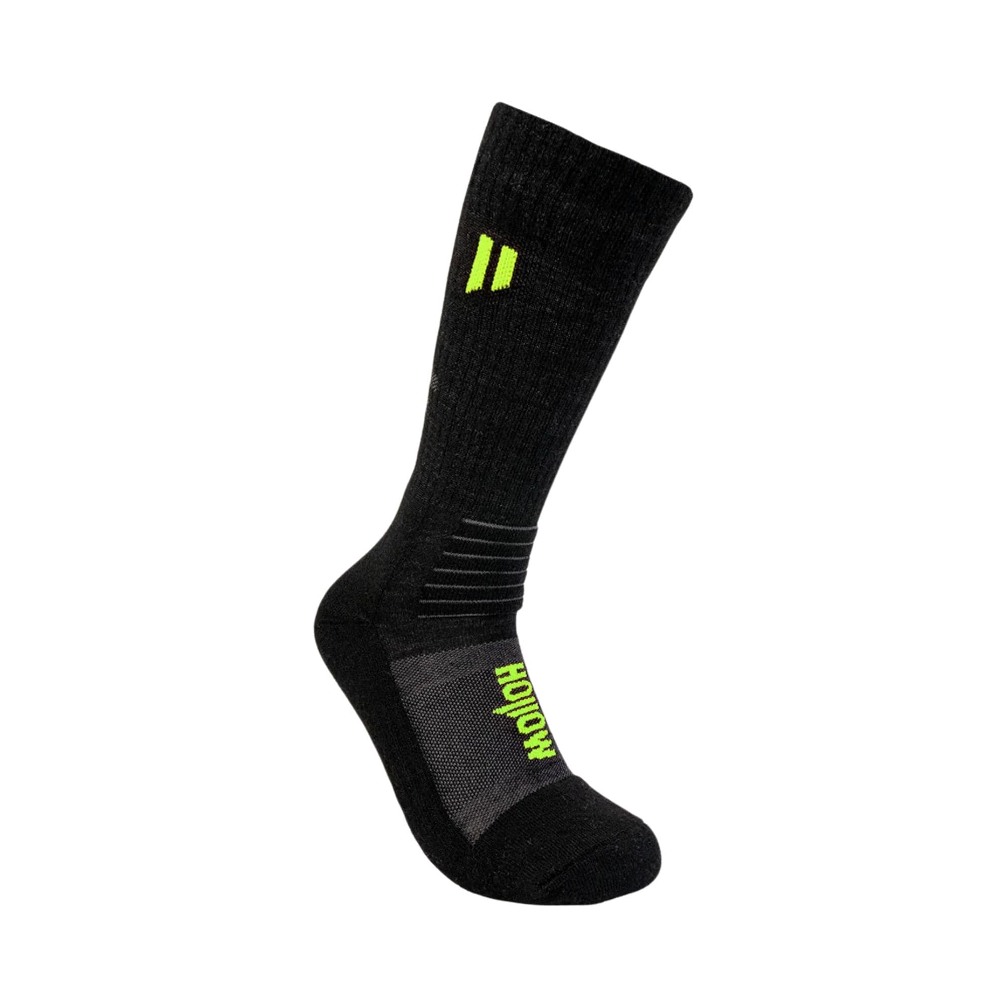 Hollow Alpaca Medium Weight Trades Crew Socks  -  Medium / Black