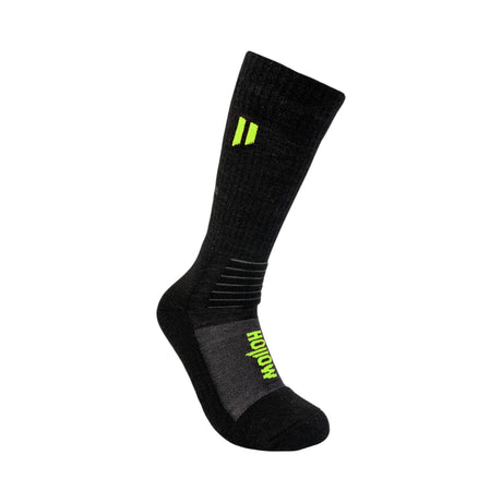 Hollow Alpaca Medium Weight Trades Crew Socks  -  Medium / Black