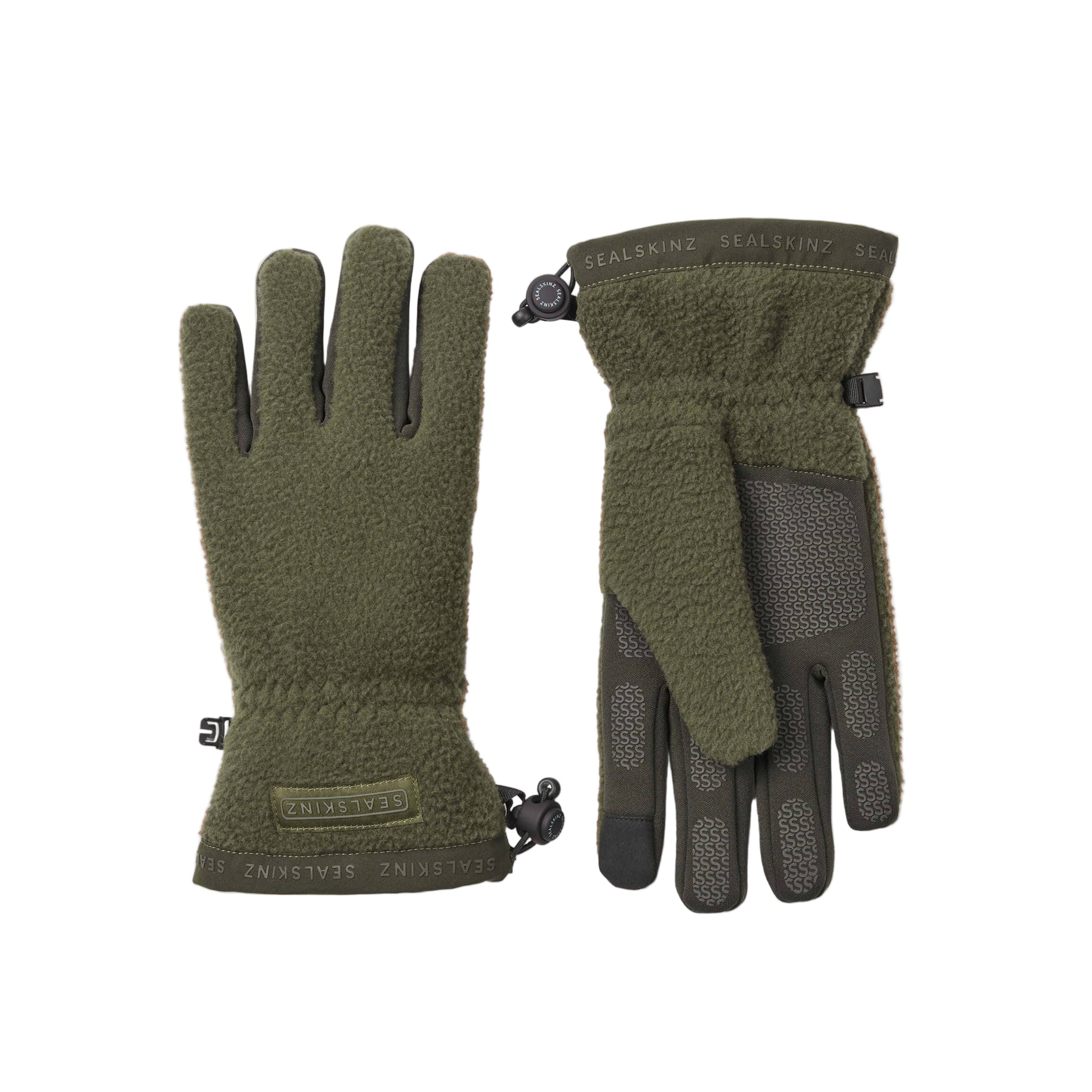Sealskinz Hoveton Waterproof Sherpa Fleece Gloves  -  Small / Olive