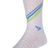 Drymax Hyper Thin Running Crew Socks  -  Small / White w/Lime/Sky Blue/Dark Gray Stripes