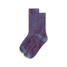 Ibex Nomad Herringbone Crew Socks  -  Small / Dewberry/Rabbit/Black