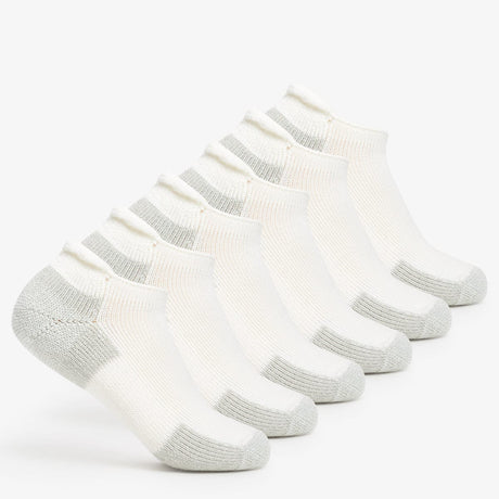 Thorlo Running Maximum Cushion Rolltop 6-Pack Socks  -  Medium / White/Platinum