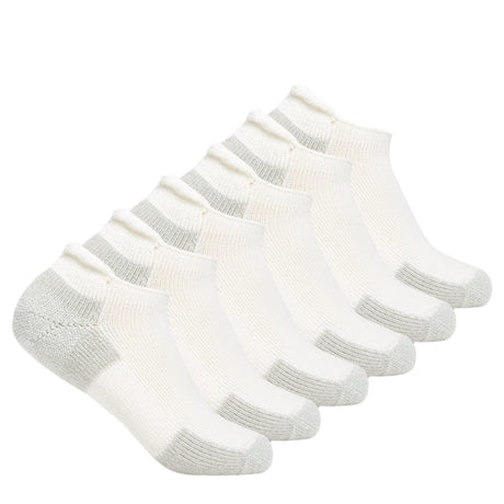 Thorlo Running Maximum Cushion Rolltop 6-Pack Socks  -  Medium / White/Platinum