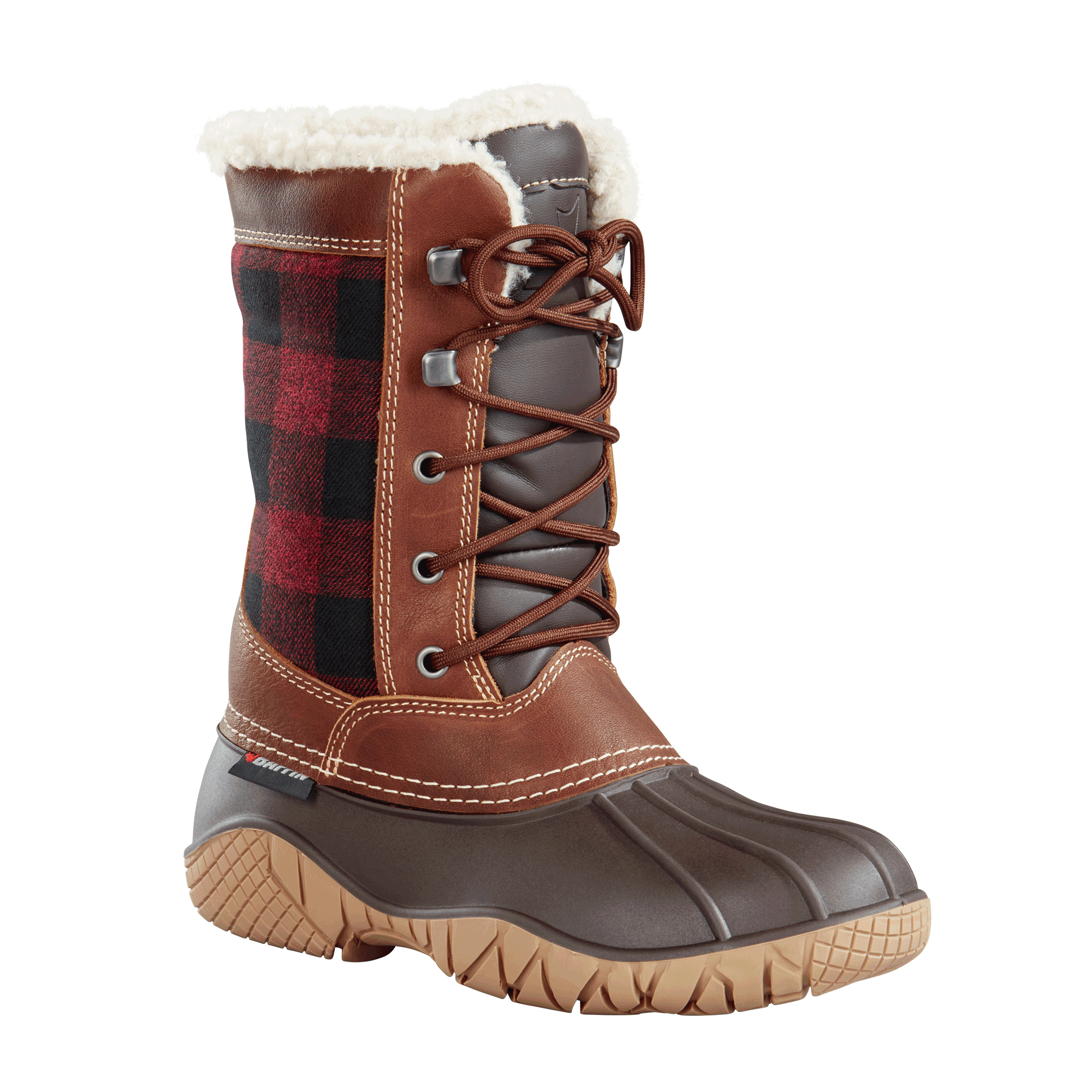 Baffin Womens Jasper Winter Boots  -  6 / Red/Black Plaid