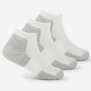 Thorlo Running Maximum Cushion Low-Cut Socks  -  Small / White/Platinum / 3-Pair Pack