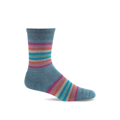 Sockwell Womens Blanket Twill Essential Comfort Crew Socks  -  Small/Medium / Blueridge