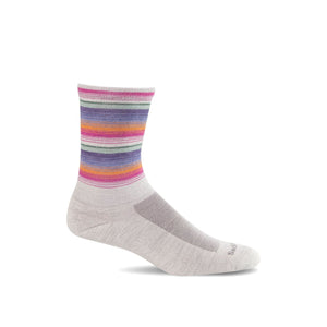 Sockwell Womens Desert Stripe Essential Comfort Crew Socks  -  Small/Medium / Natural