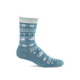 Sockwell Womens Folksy Fairisle Essential Comfort Crew Socks  -  Small/Medium / Mineral