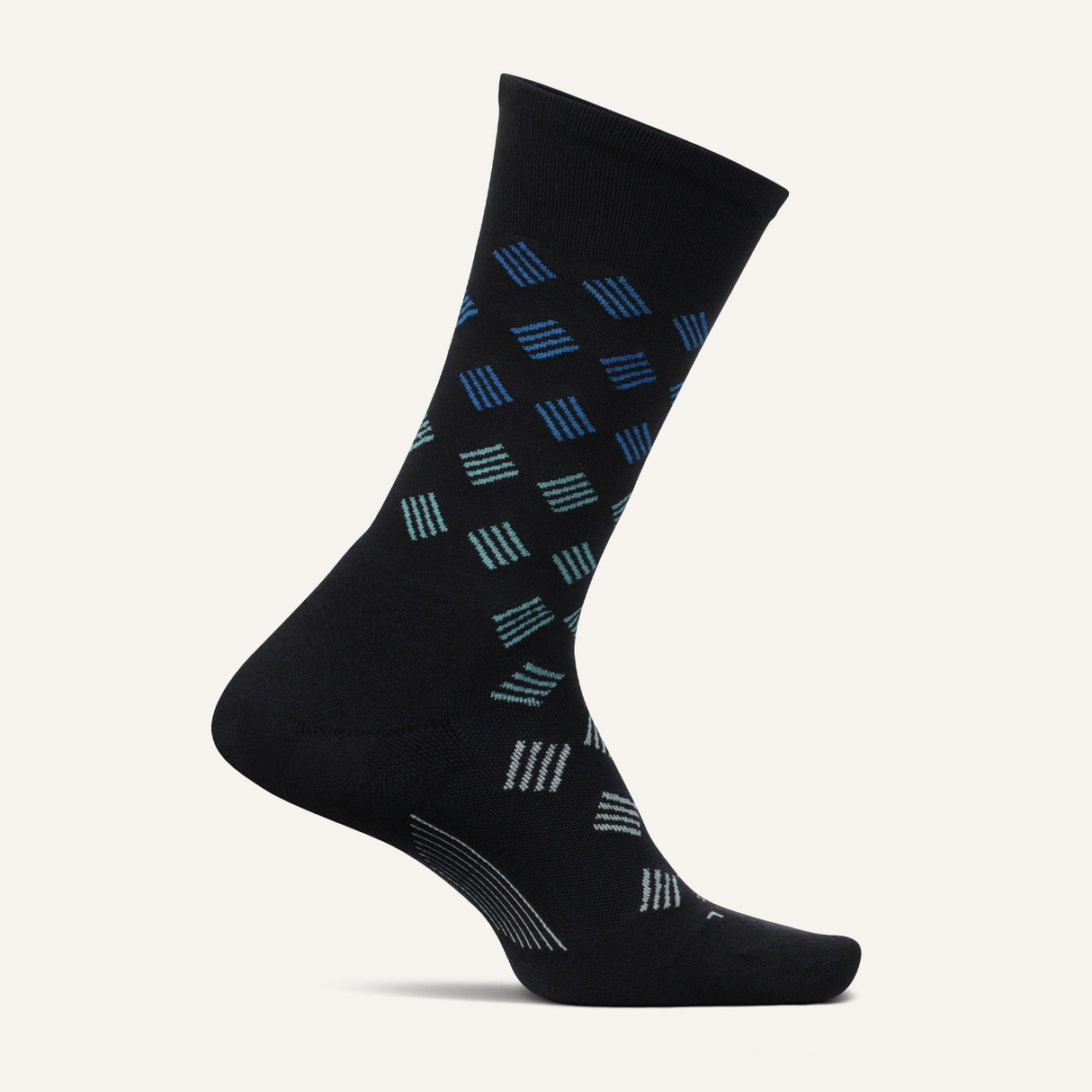 Feetures Mens Everyday Max Cushion Crew Socks  -  Small / Banker Blue