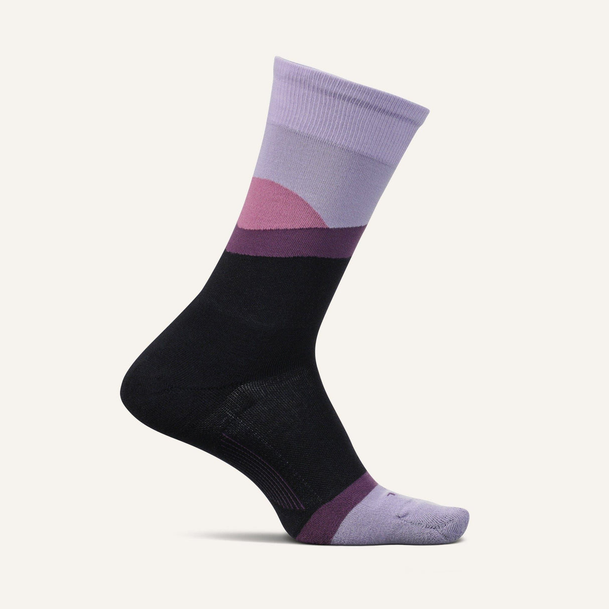 Feetures Womens Everyday Max Cushion Crew Socks  -  Small / Rising Sun Navy