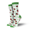 Bambukas Womens Lucky Ladybug Crew Socks  -  One Size Fits Most / Ladybug